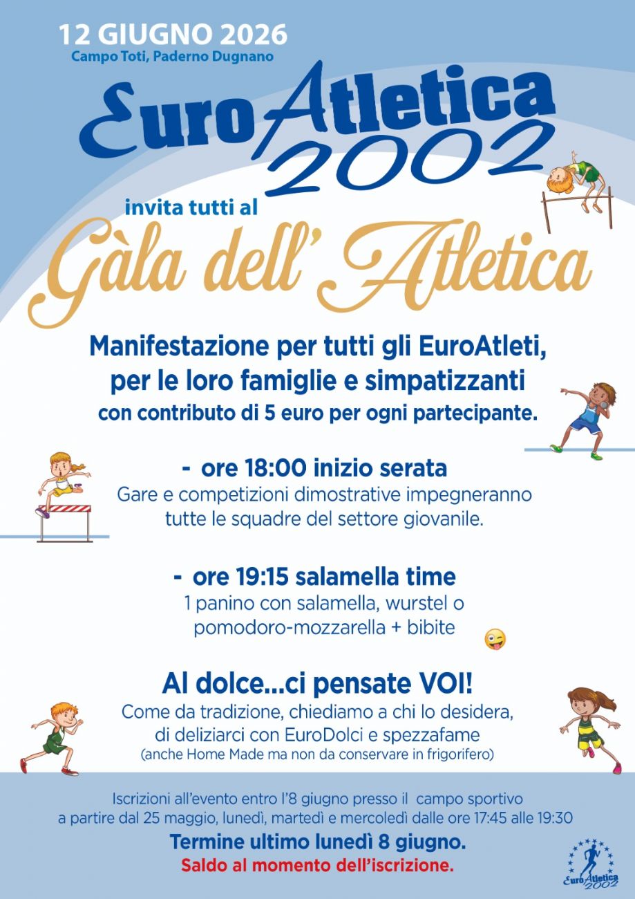Gala dell' Atletica - EuroAtletica 2002 - 12 giugno 2026